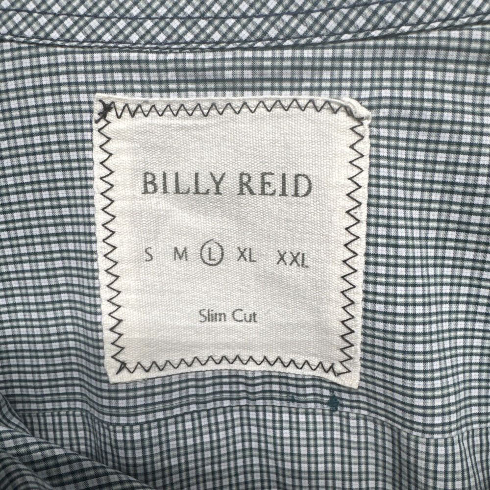 Billy Reid Shirt Mens Large Blue Plaid Button Down Oxford